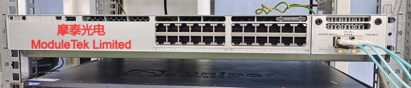 Schematic diagram of the optical module accessing the switch
