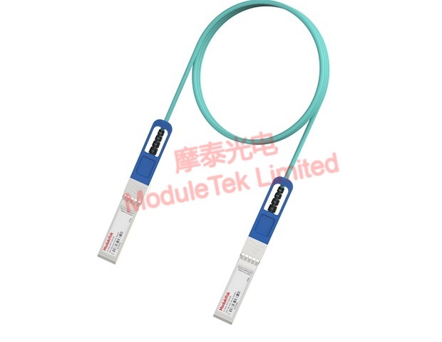 SFP AOC active fiber optic cable style diagram