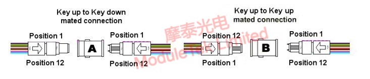  MPO適配器類型 A和B
