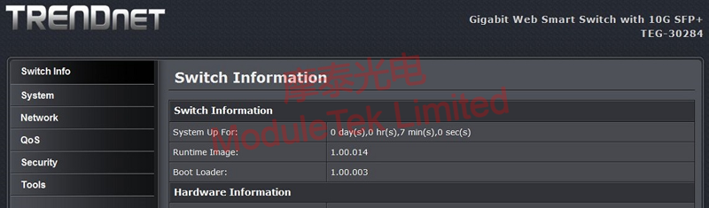  TRENDNET TEG-30284 WEB登錄