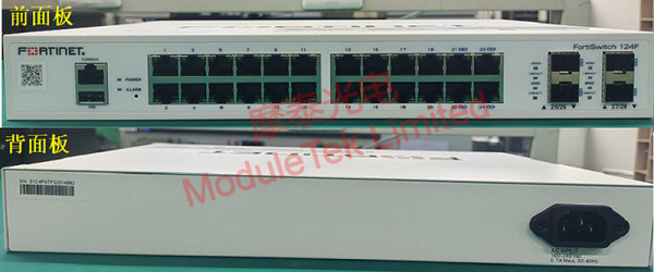  FORTISWITCH 124F前面板/背面板